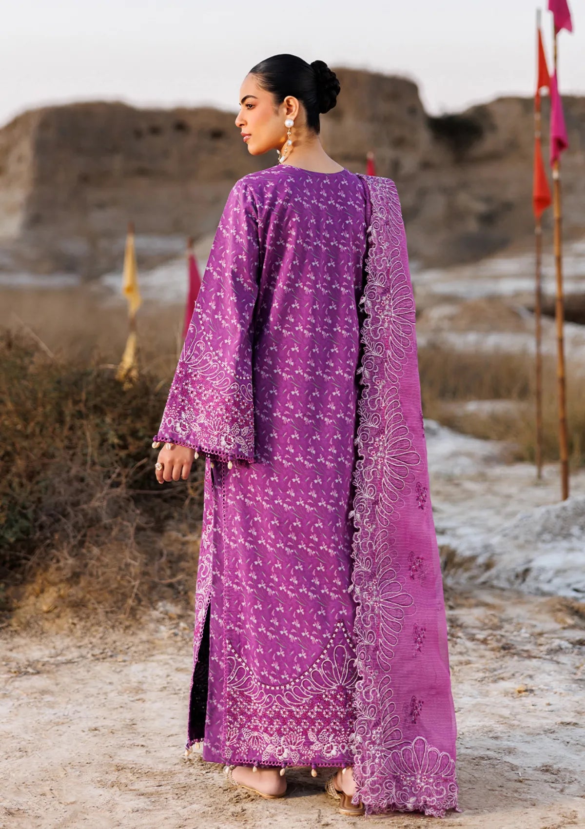 Emaan Adeel Sunlit Groove Luxury Lawn'26 -FLORAL FRENZY