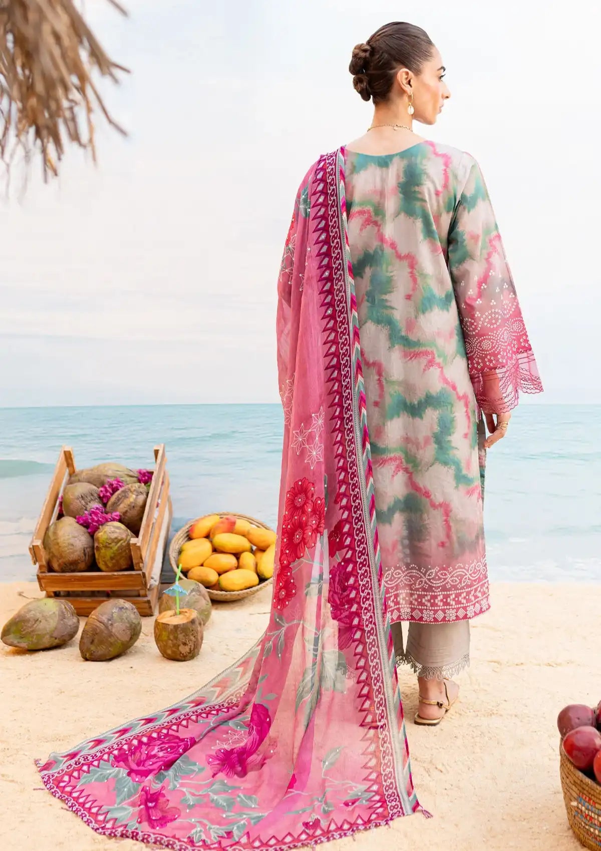 Nureh Gardenia Emb Lawn'24 NS-137-A - Mohsin Saeed Fabrics