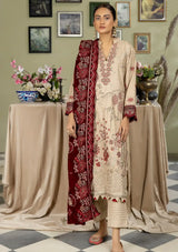 Marjjan Velvet Shawl'24 MVD-21 RED