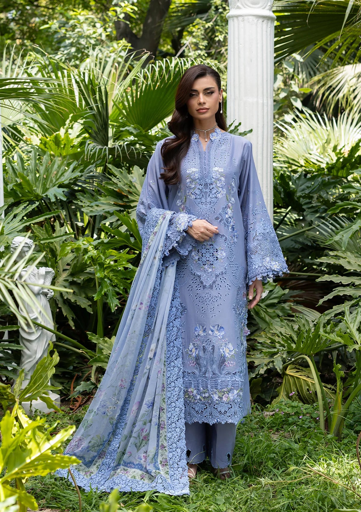 Elaf Luxury Lawn Vol-2'26 ELQ-2B LAVENDER LUXE