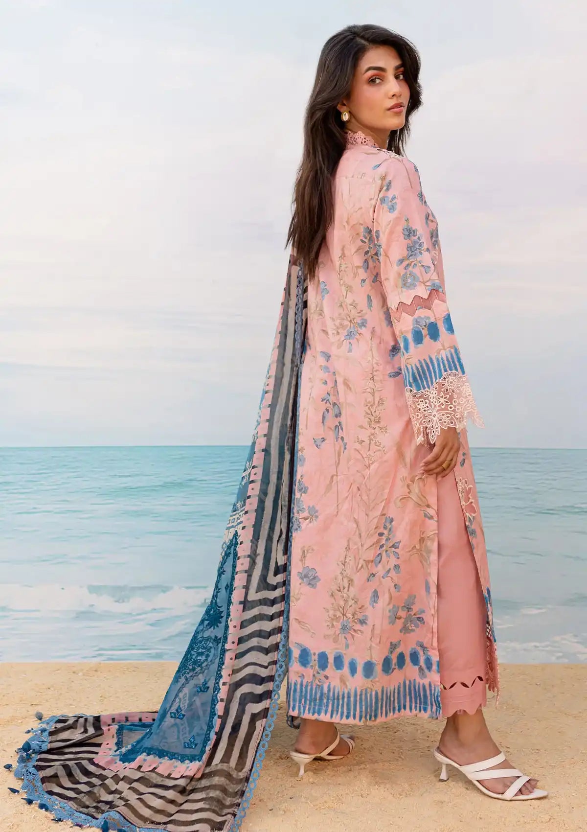 Nureh Gardenia Emb Lawn'24 NS-132-A - Mohsin Saeed Fabrics