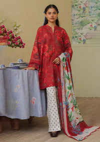 Coco Prints By Zara Shahjahan'24 D-09-POMEGRANATE