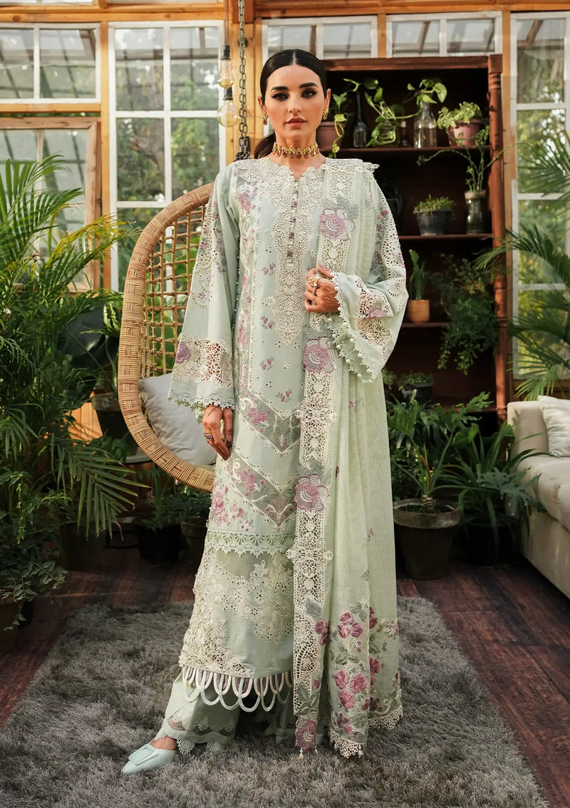 Kahf Luxury Lawn'24 KLE-01A Margarita - Mohsin Saeed Fabrics