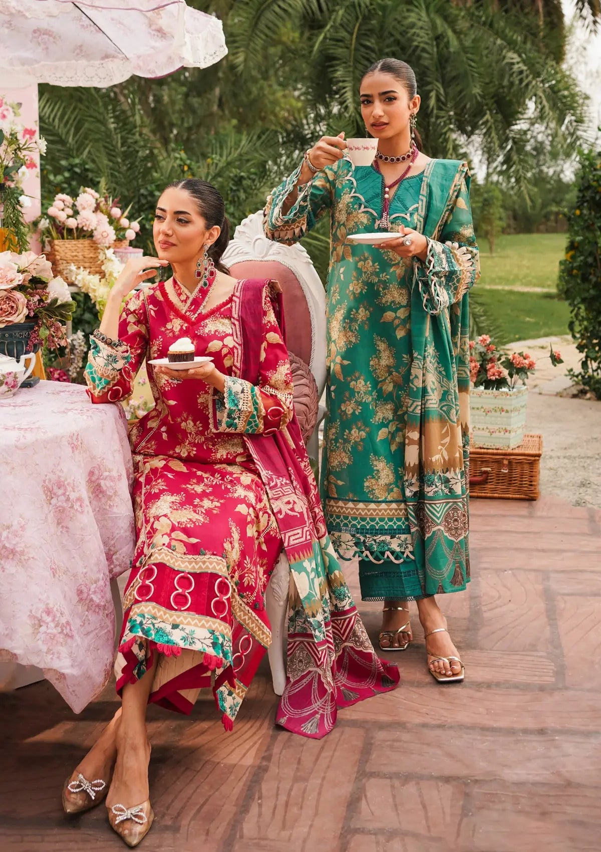 Elaf Prints Lawn Collection'24 EEP-04A -Flores de Amor - Mohsin Saeed Fabrics