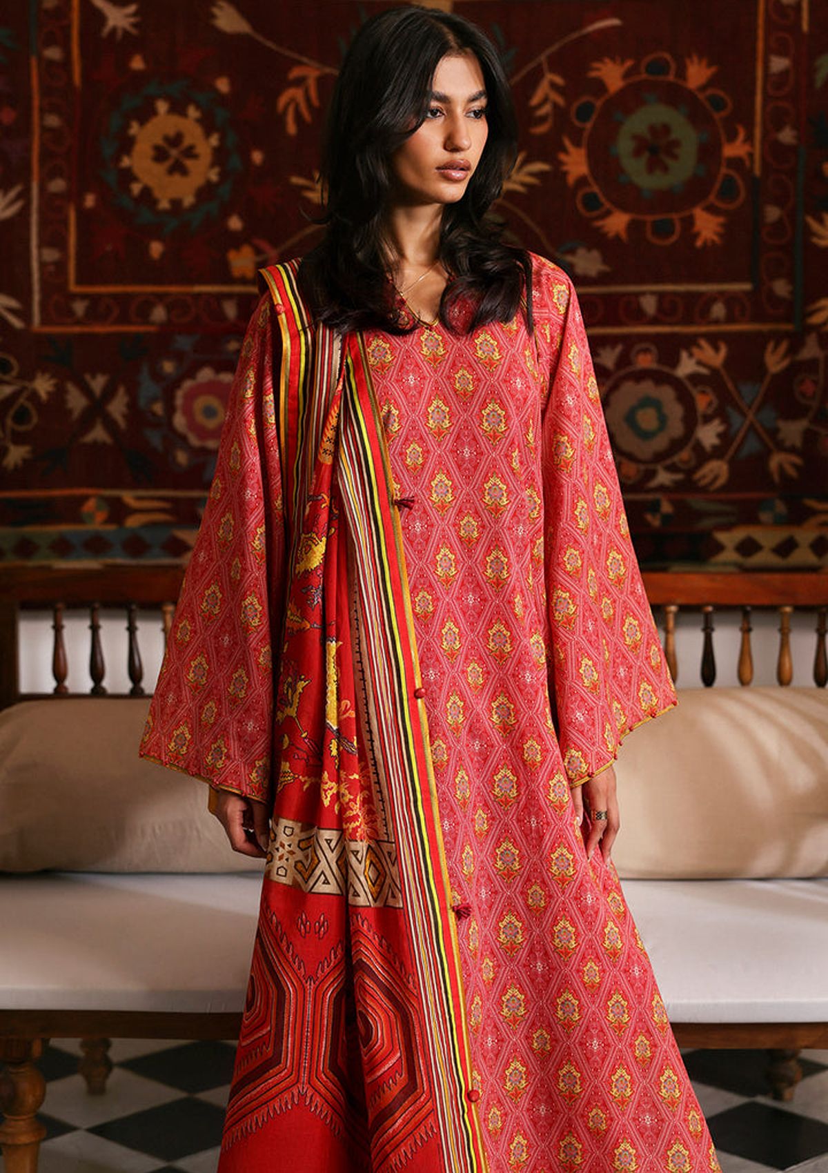 Zaha Amaya Printed Lawn'26 APL-07 MEHR