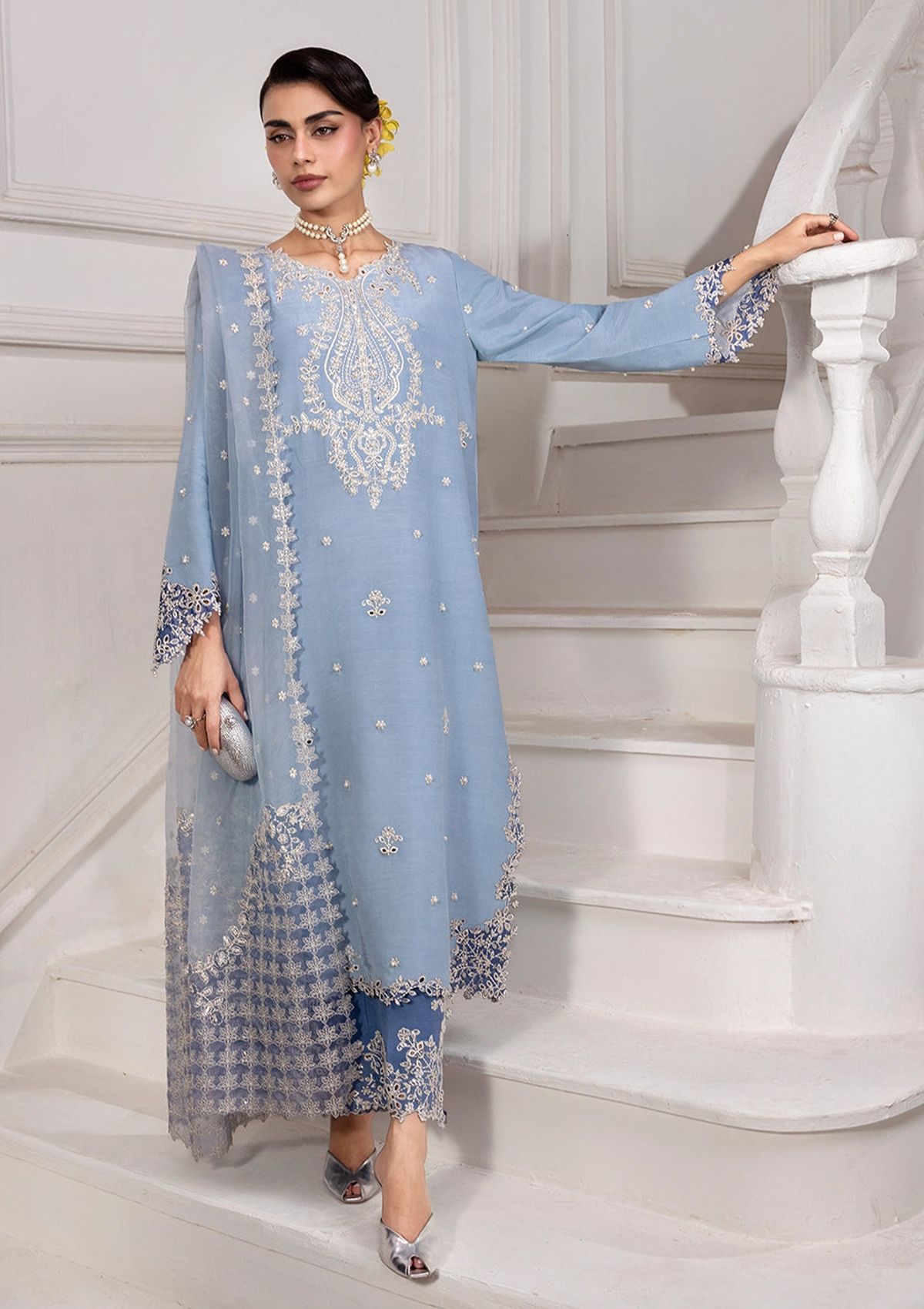 Rang Rasiya Lumeire Silk'26 D-10 Cielo