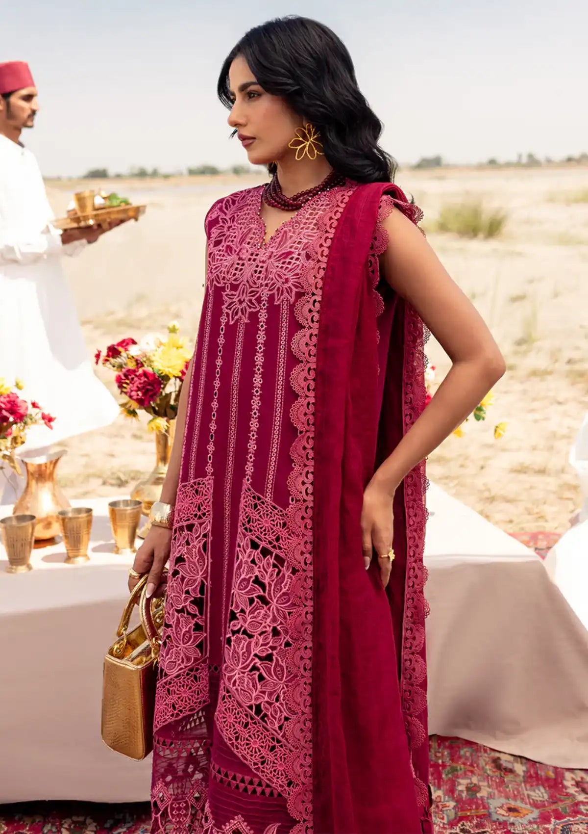Parishay Janan Luxury Lawn'24 JL-12 - Mohsin Saeed Fabrics