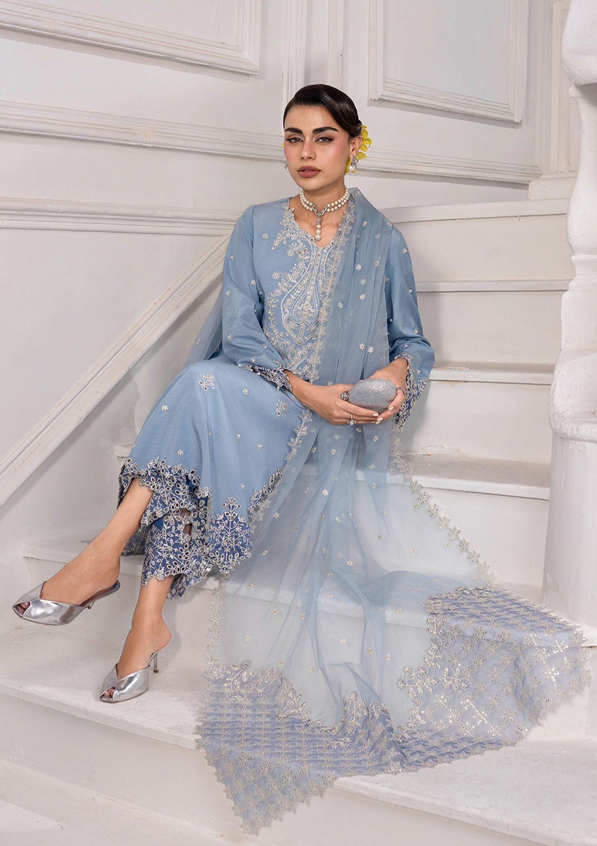 Rang Rasiya Lumeire Silk'26 D-10 Cielo