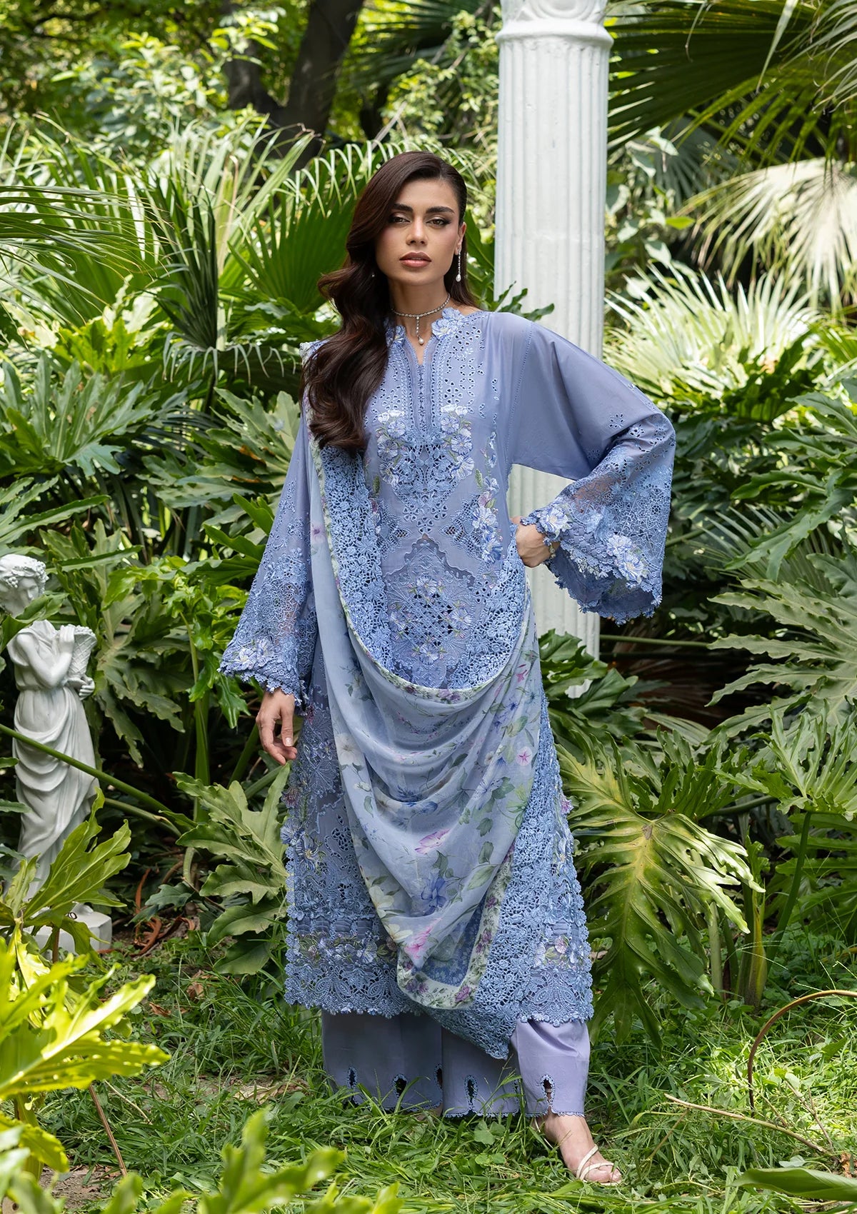 Elaf Luxury Lawn Vol-2'26 ELQ-2B LAVENDER LUXE