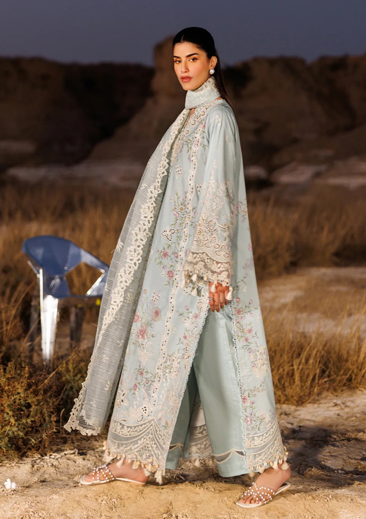 Emaan Adeel Sunlit Groove Luxury Lawn'26 -MORNING DEW