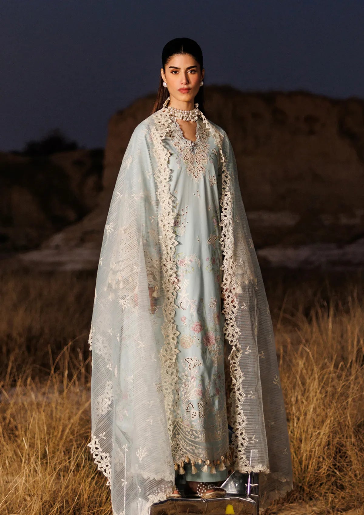 Emaan Adeel Sunlit Groove Luxury Lawn'26 -MORNING DEW