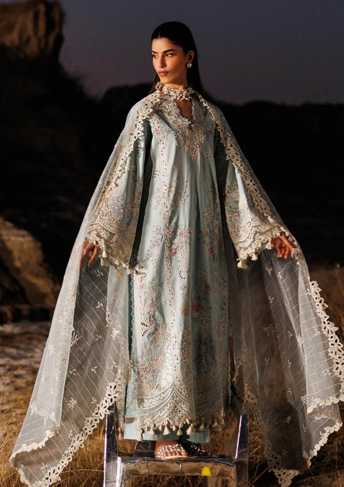 Emaan Adeel Sunlit Groove Luxury Lawn'26 -MORNING DEW