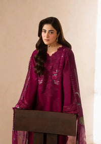 Elaf E-Craft Chikankari Lawn'26 EHC-4A GARNET
