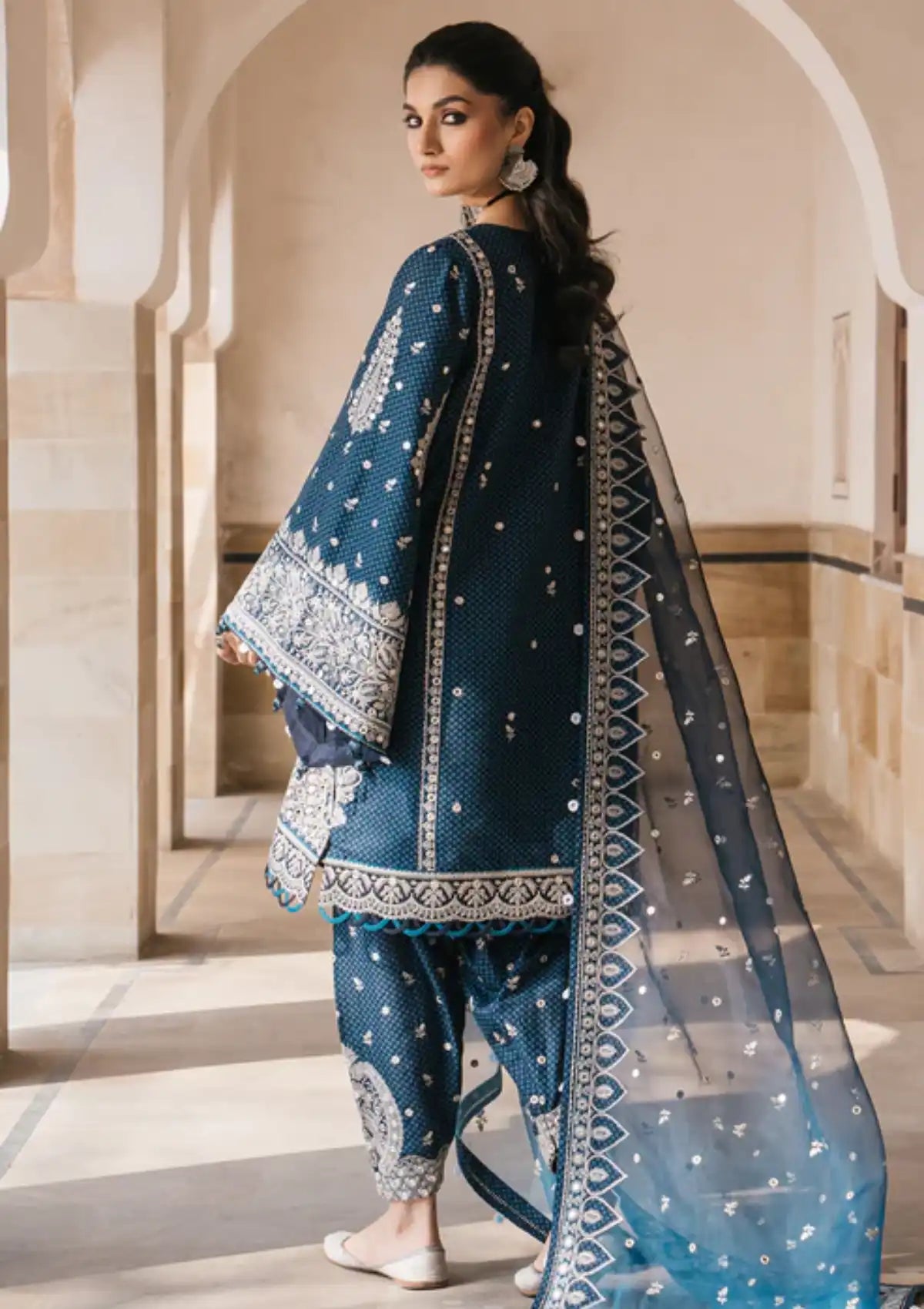 Jazmin Shahkaar Luxury Lawn'24 D-05 - Mohsin Saeed Fabrics