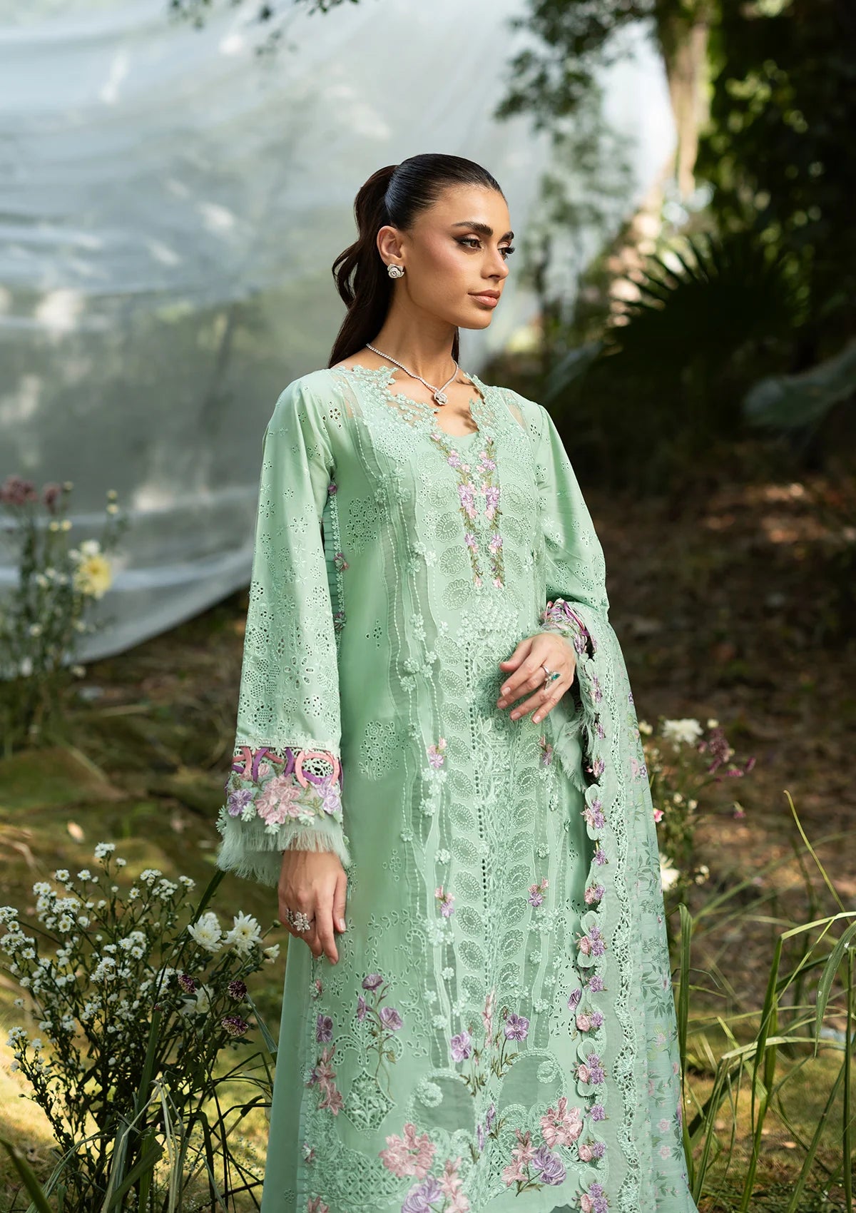 Elaf Luxury Lawn Vol-2'26 ELQ-3A DAISY CHAIN