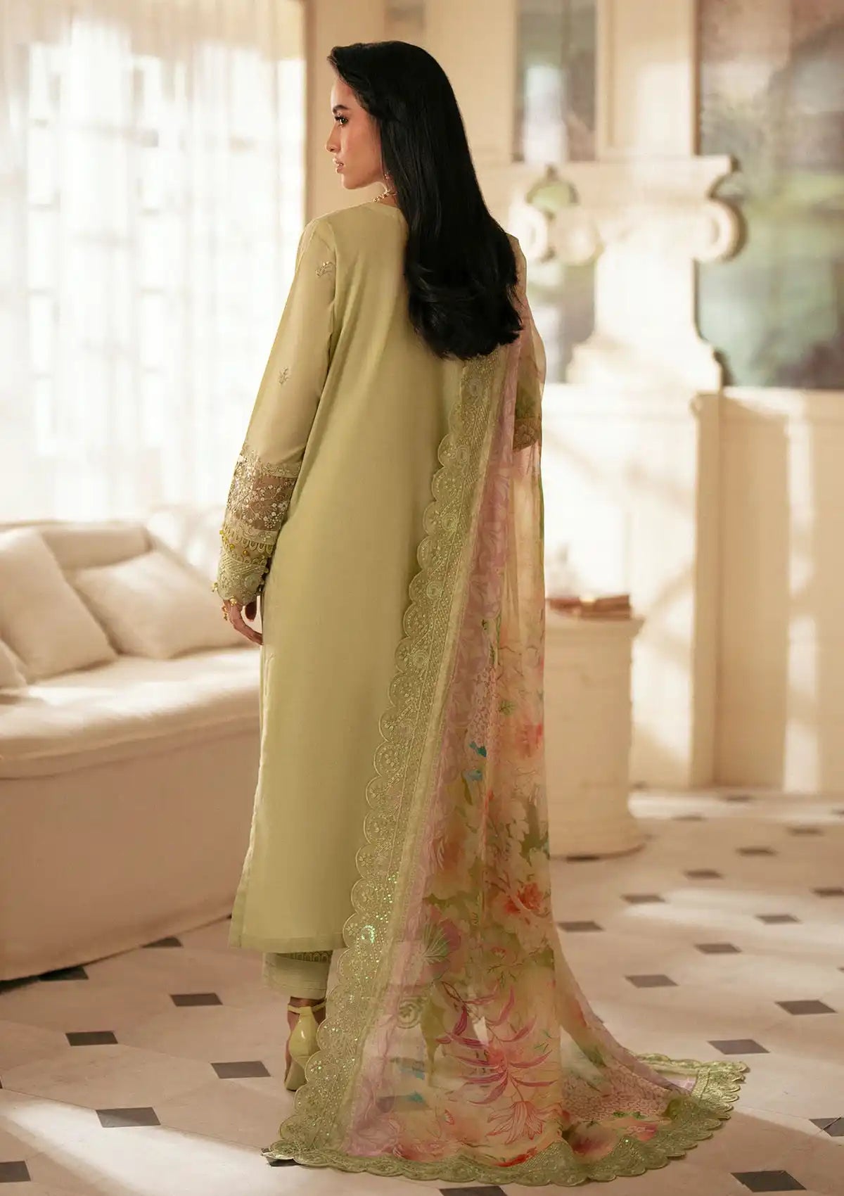 Nureh Maya Embroidered Lawn'24 NS-143 - Mohsin Saeed Fabrics