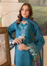 Farasha Seraya Emb Lawn'24 D-08 PERIWINKLE - Mohsin Saeed Fabrics