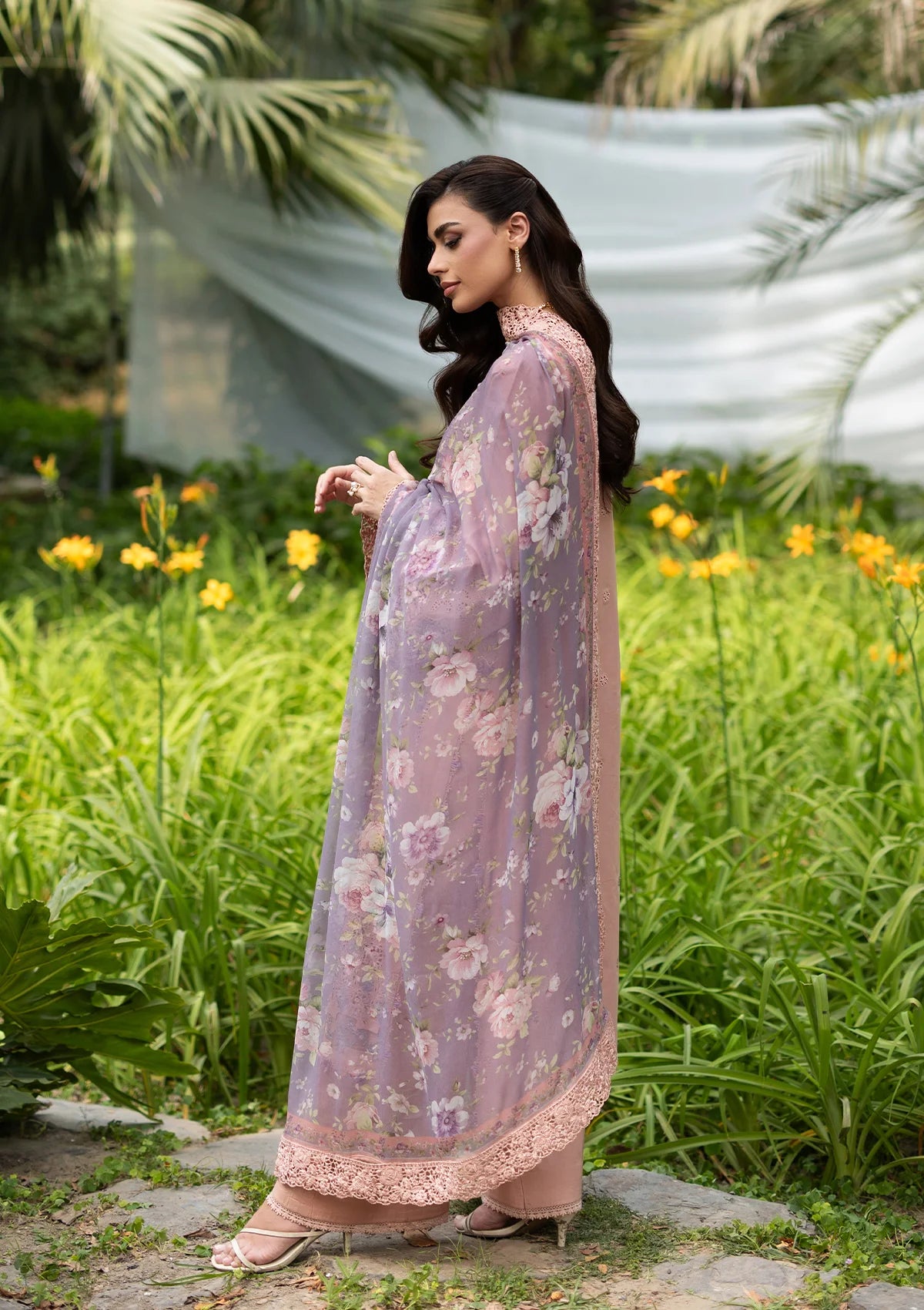 Elaf Luxury Lawn Vol-2'26 ELQ-6A BLUSHING ROSE