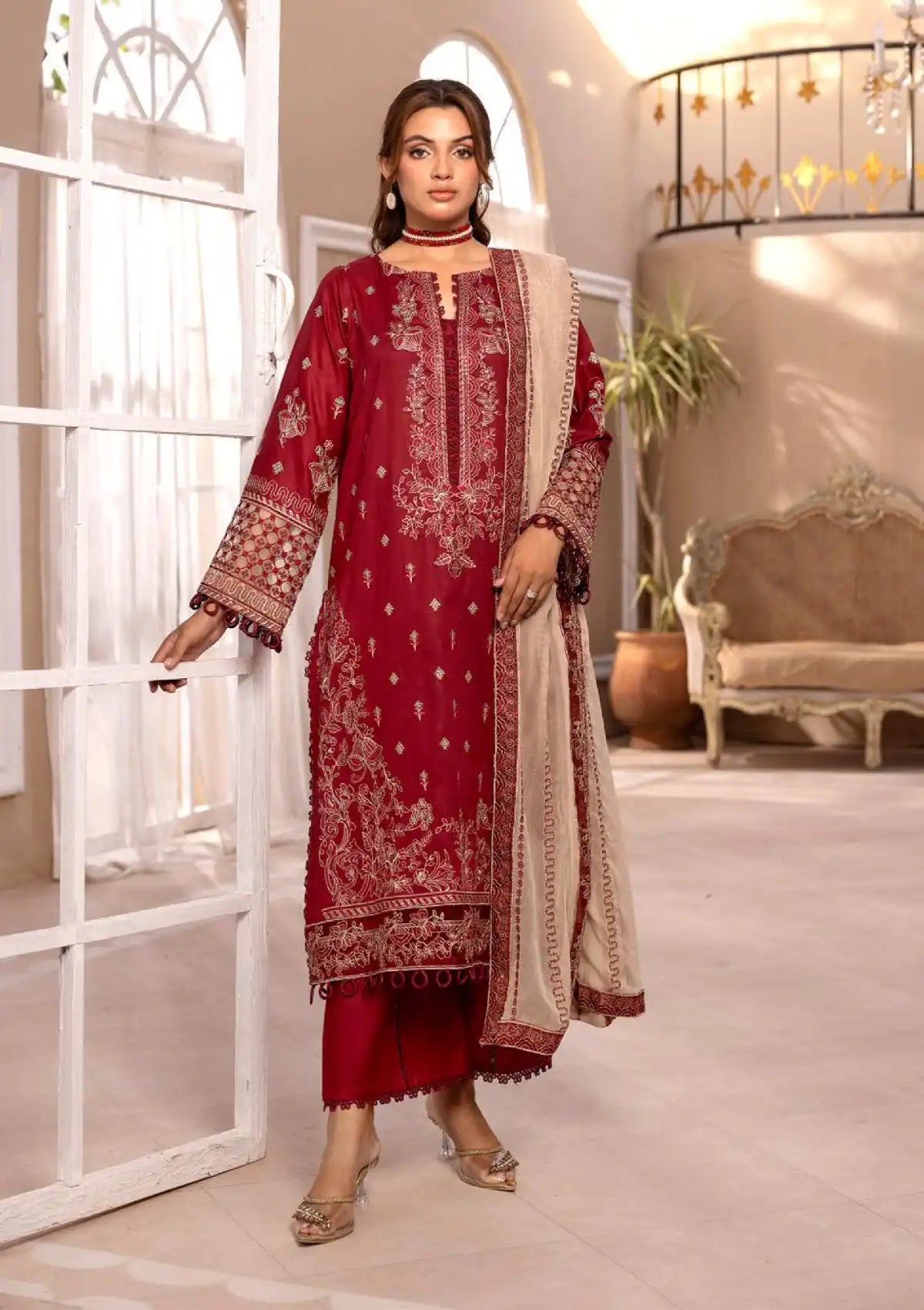 Shaista Festive Lawn'25 D-662 Mohsin Saeed Fabrics Shaista Festive Lawn'25 D-662 Mohsin Saeed Fabrics