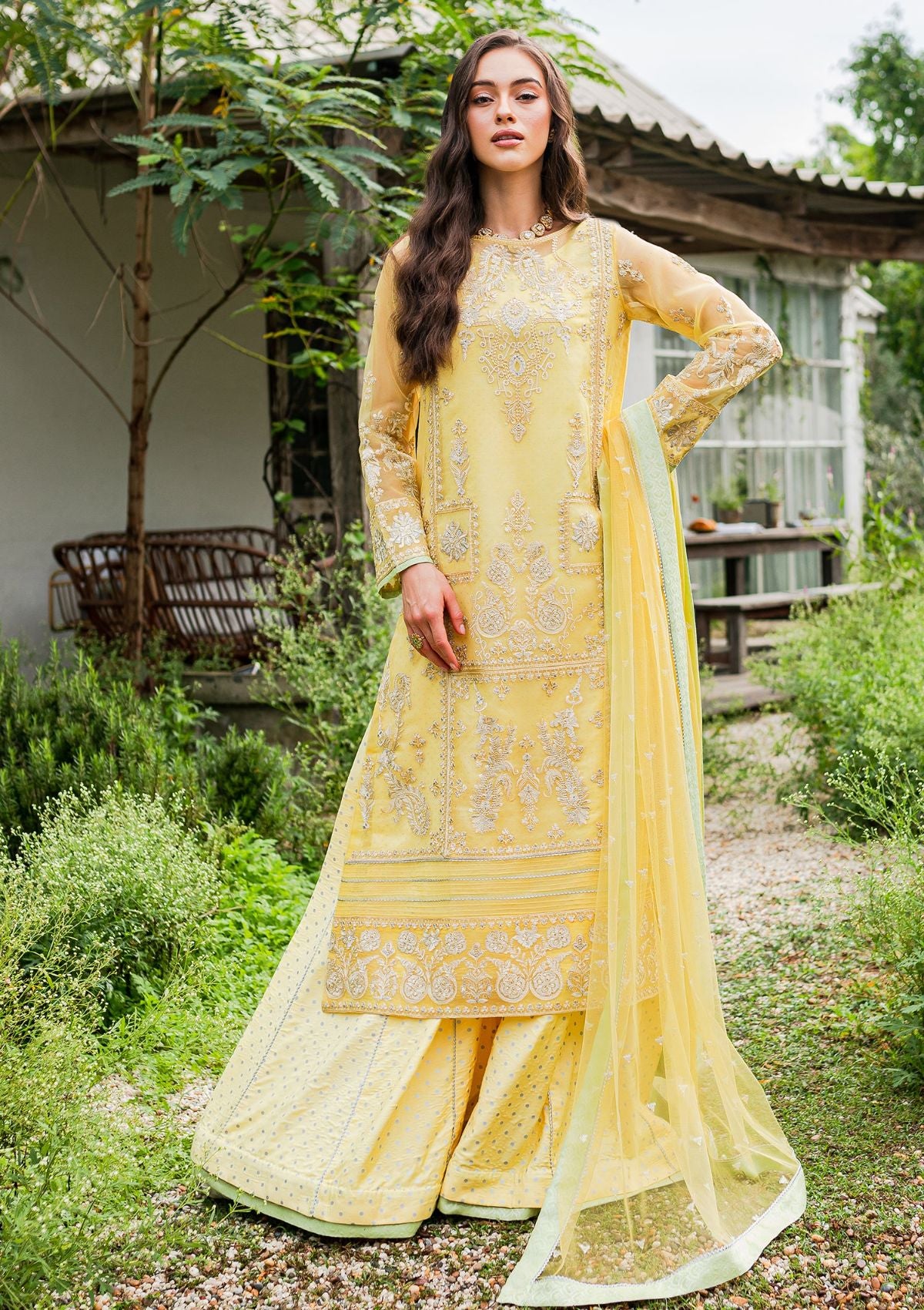 MNM Sorina Luxury Formal'23 Lemon Zest (MW-508) - Mohsin Saeed Fabrics