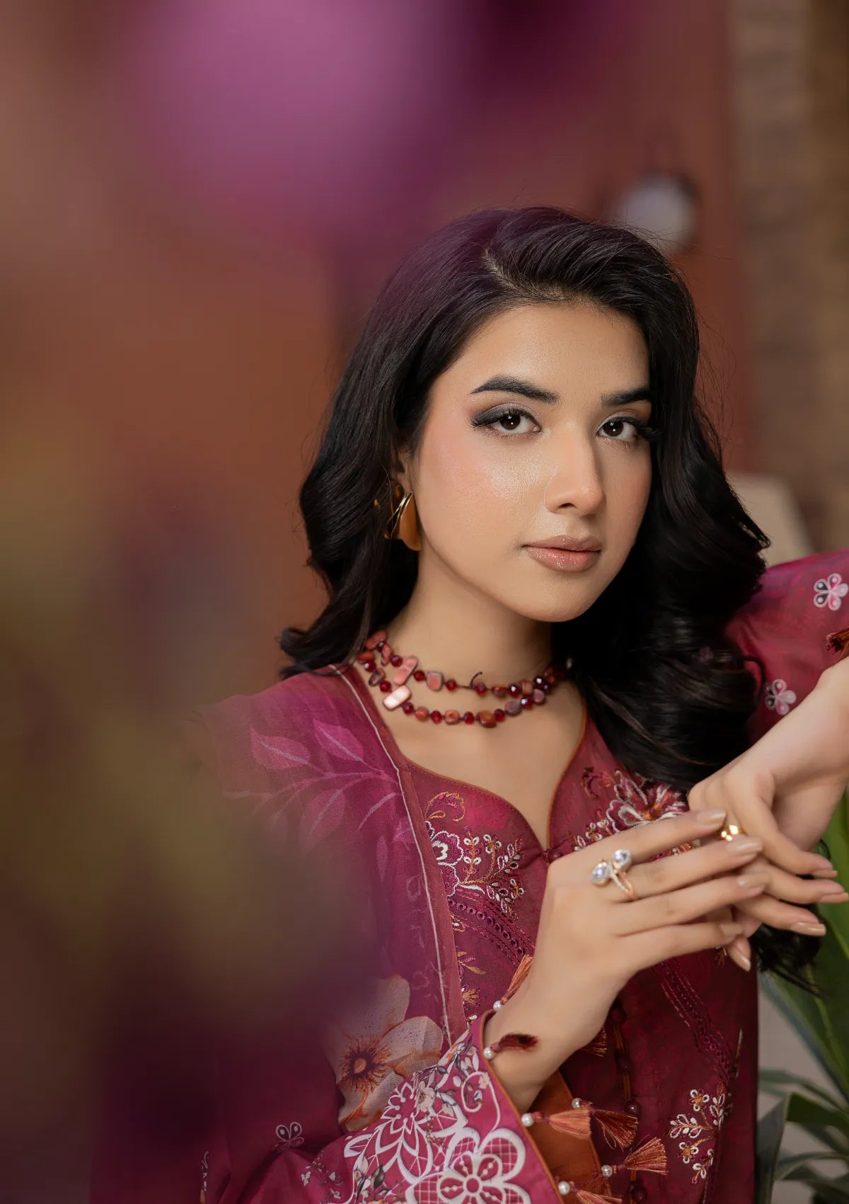 Waresha Noore Luxe Lawn'26 NL-07 Zarminay Luxe