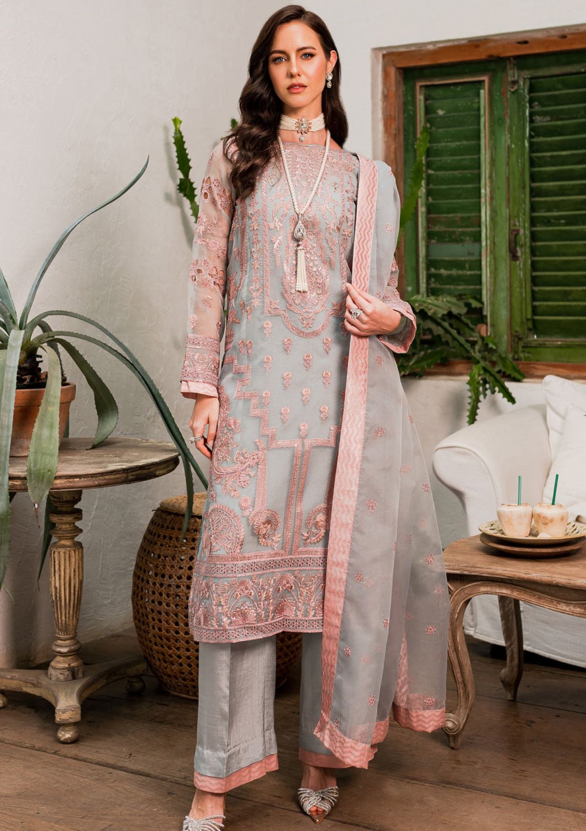 MNM Sorina Luxury Formal'23 Dawn Blue (MW-510) - Mohsin Saeed Fabrics