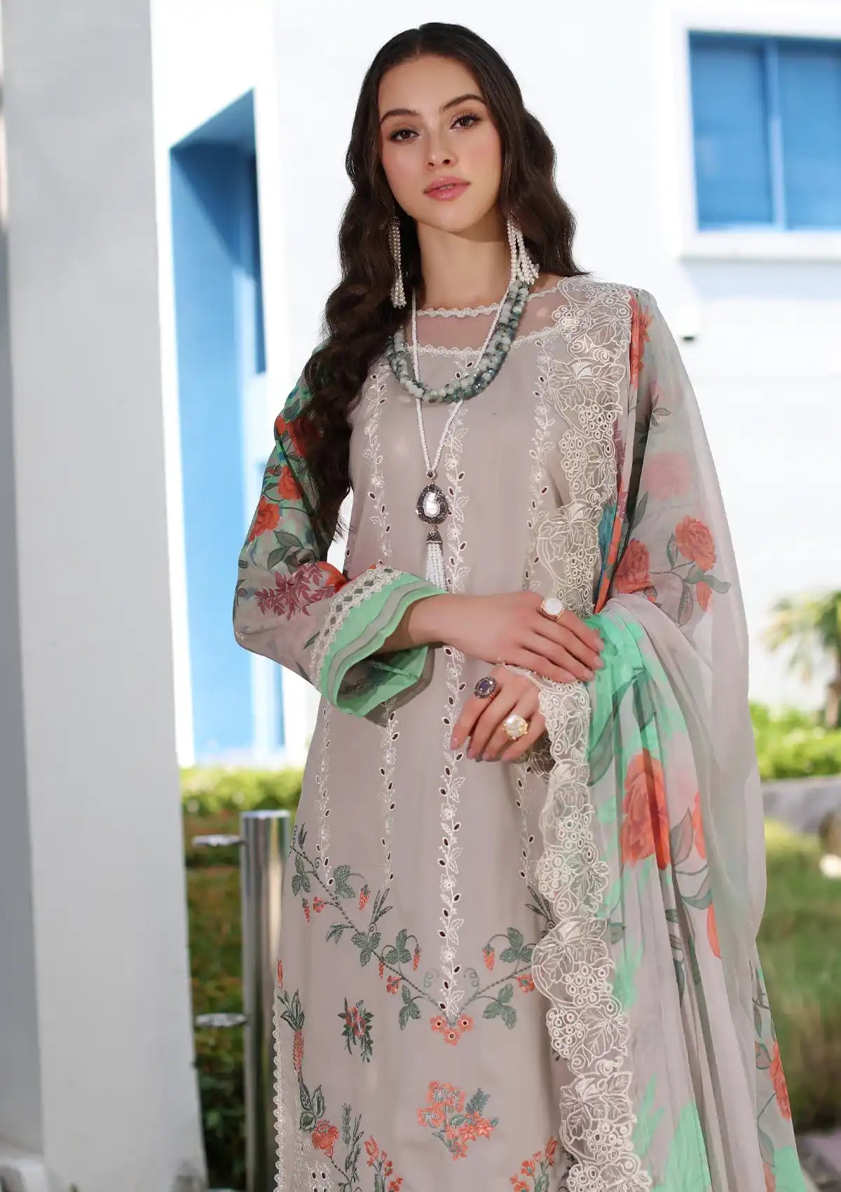 Charizma Reem Emb Lawn'24 Vol-02 CRS4-11 - Mohsin Saeed Fabrics