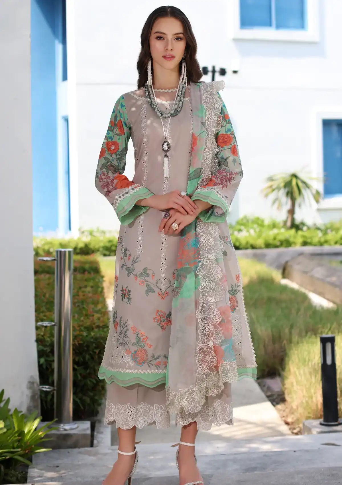 Charizma Reem Emb Lawn'24 Vol-02 CRS4-11 - Mohsin Saeed Fabrics