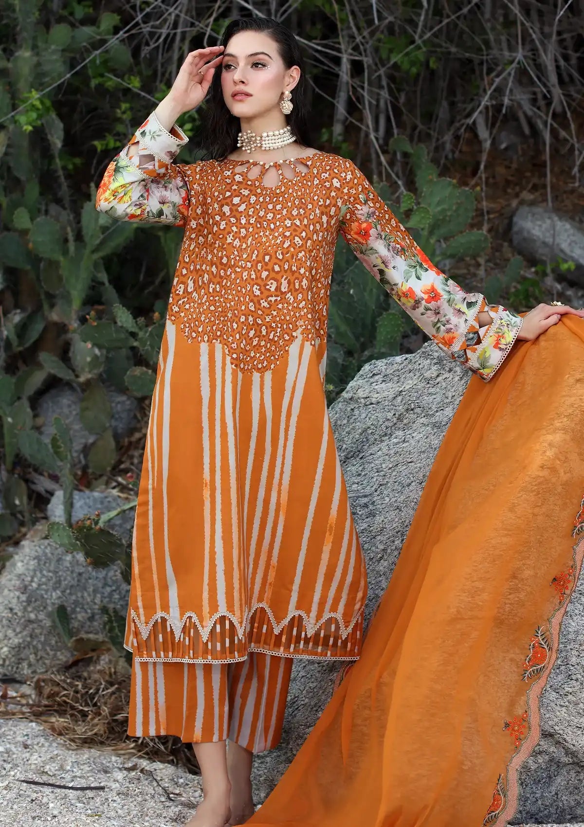 Charizma Print Melody Lawn'24 Vol-04 PM4-29 - Mohsin Saeed Fabrics