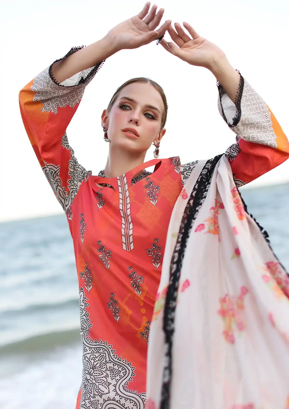 Charizma C-Print Printed Lawn'24 Vol-06 CP4-49 - Mohsin Saeed Fabrics