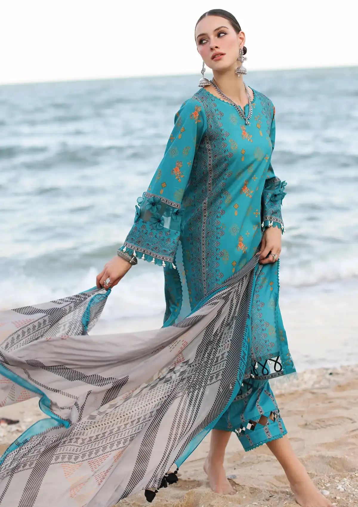 Charizma C-Print Printed Lawn'24 Vol-06 CP4-51 - Mohsin Saeed Fabrics