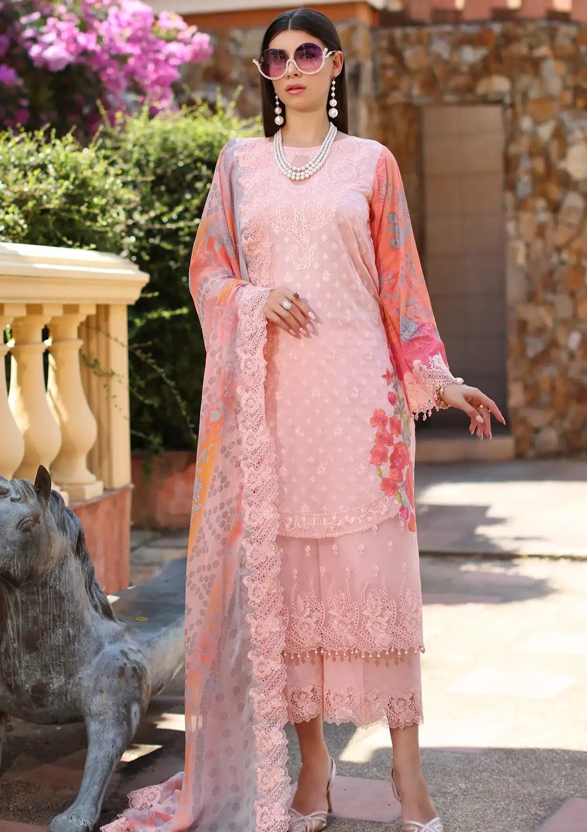Charizma Reem Emb Lawn'24 Vol-02 CRS4-14 - Mohsin Saeed Fabrics