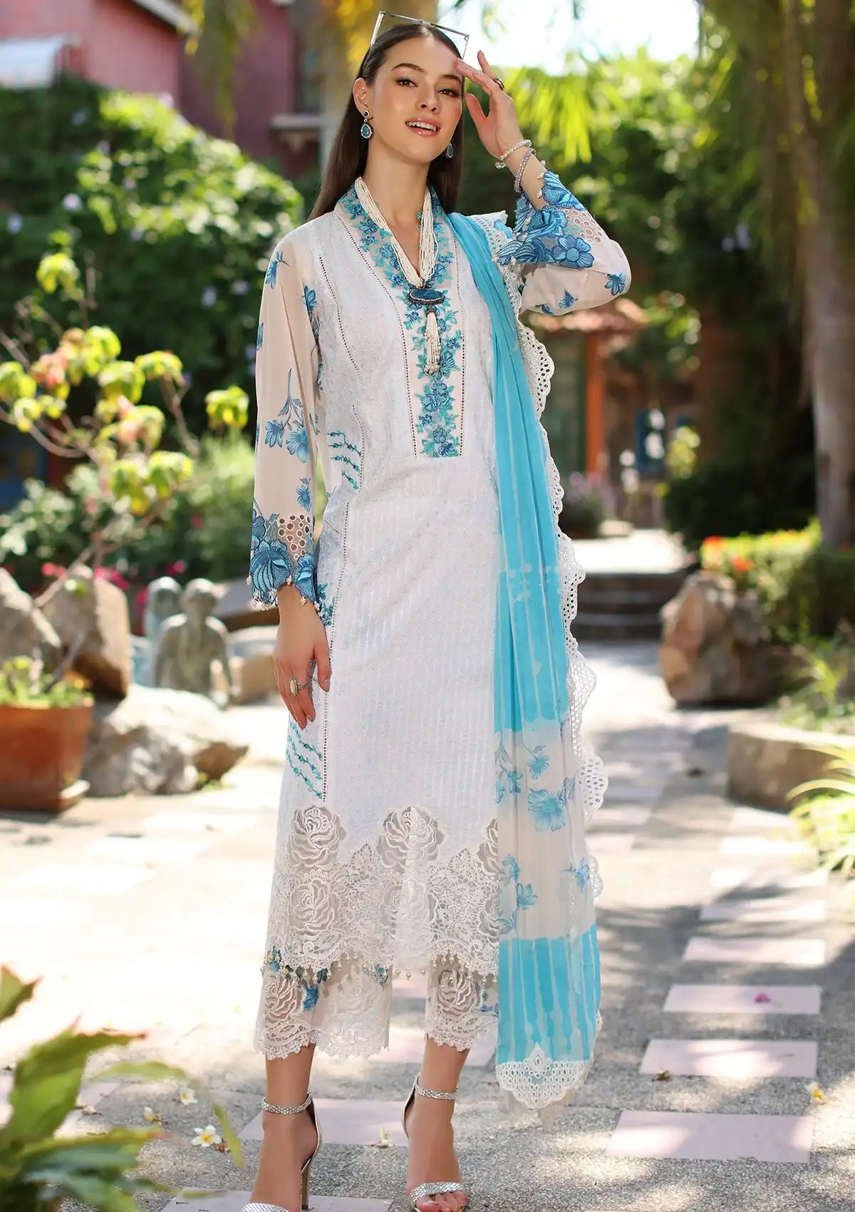 Charizma Reem Emb Lawn'24 Vol-02 CRS4-15 - Mohsin Saeed Fabrics