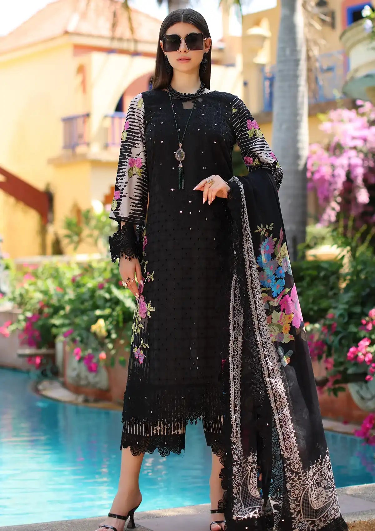 Charizma Reem Emb Lawn'24 Vol-02 CRS4-13 - Mohsin Saeed Fabrics