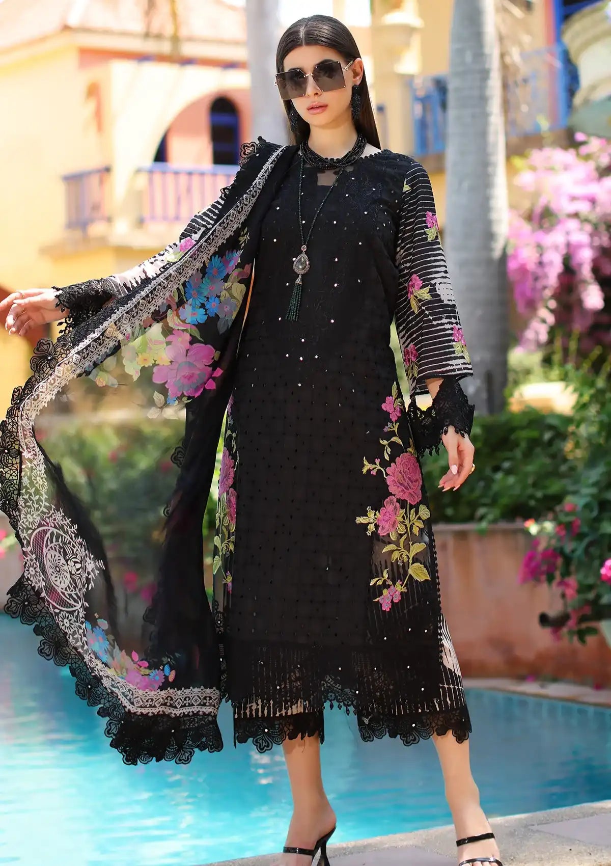 Charizma Reem Emb Lawn'24 Vol-02 CRS4-13 - Mohsin Saeed Fabrics
