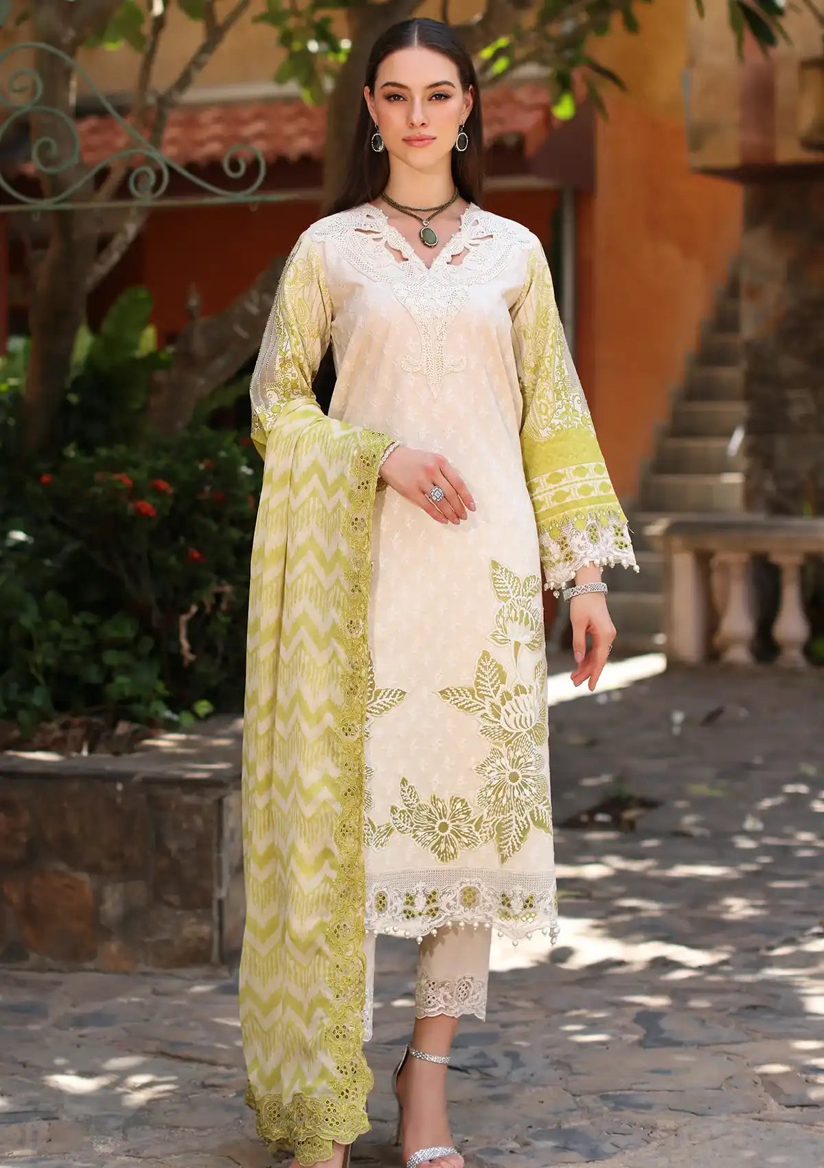 Charizma Reem Emb Lawn'24 Vol-02 CRS4-12 - Mohsin Saeed Fabrics