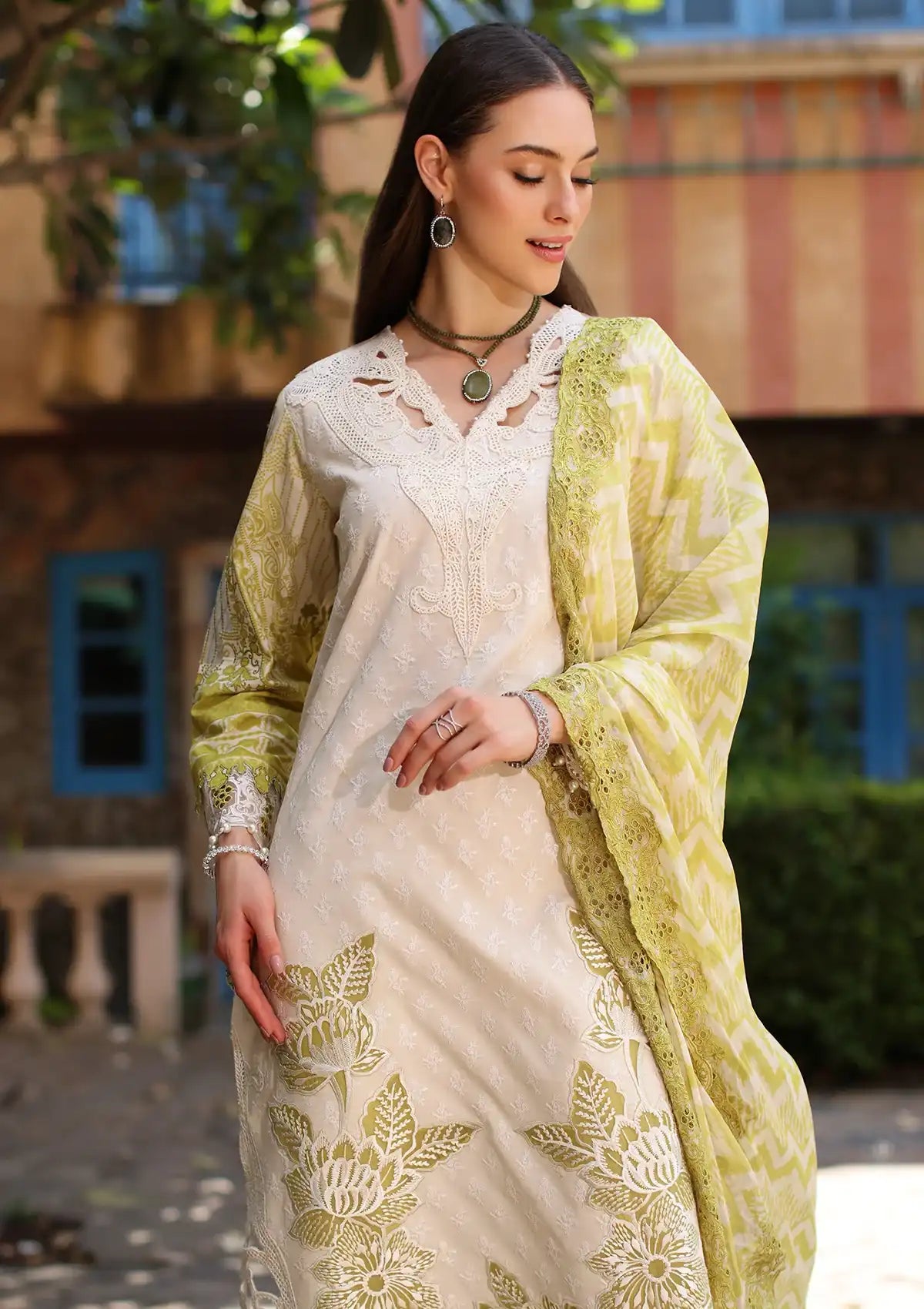 Charizma Reem Emb Lawn'24 Vol-02 CRS4-12 - Mohsin Saeed Fabrics