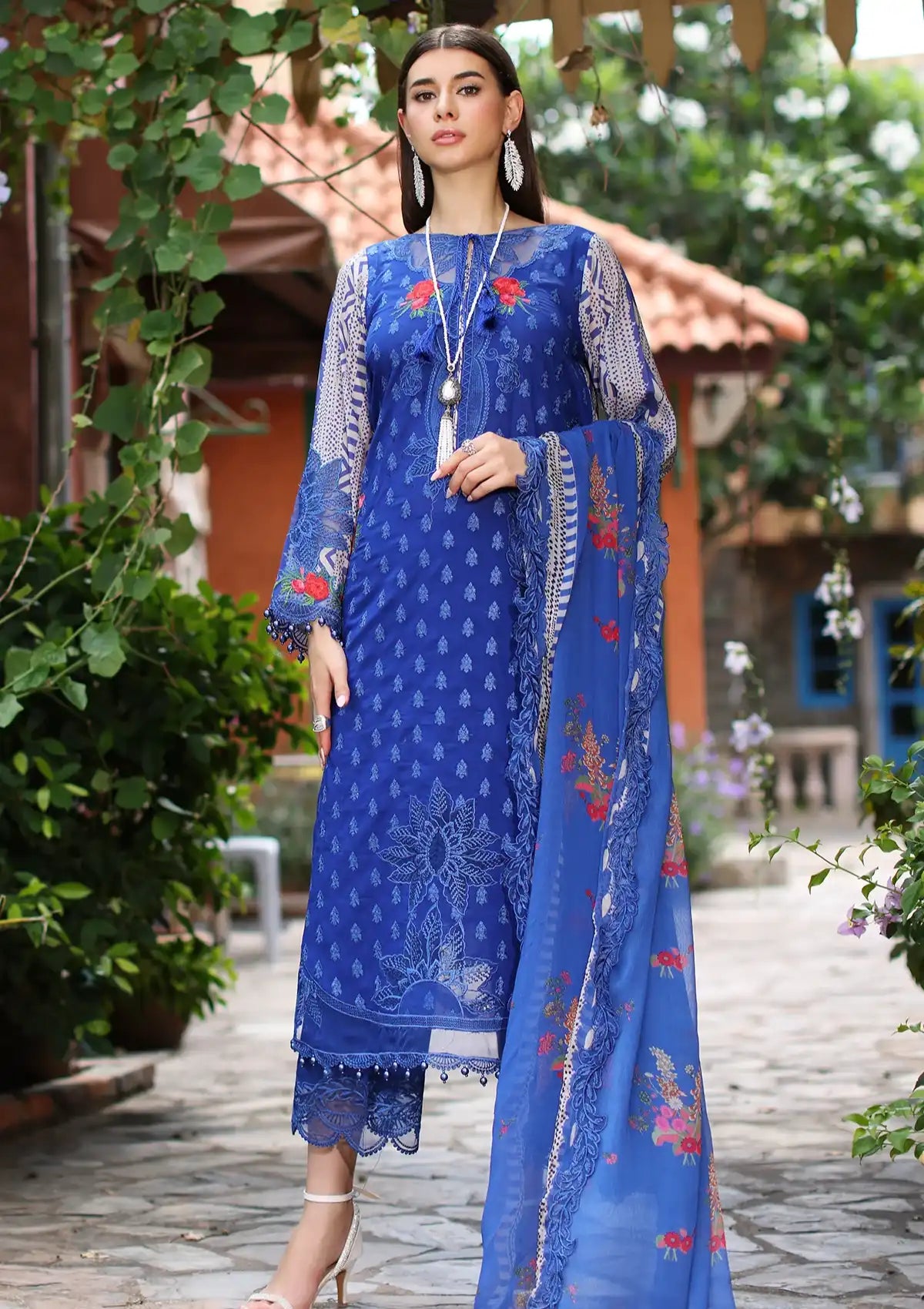 Charizma Reem Emb Lawn'24 Vol-02 CRS4-17 - Mohsin Saeed Fabrics
