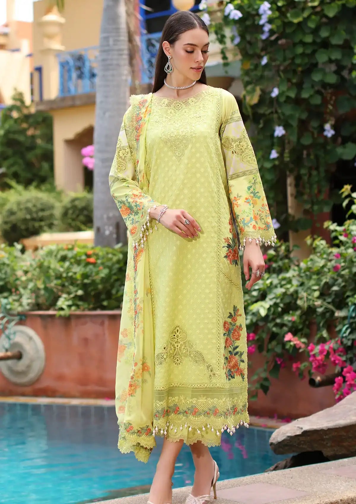 Charizma Reem Emb Lawn'24 Vol-02 CRS4-18 - Mohsin Saeed Fabrics