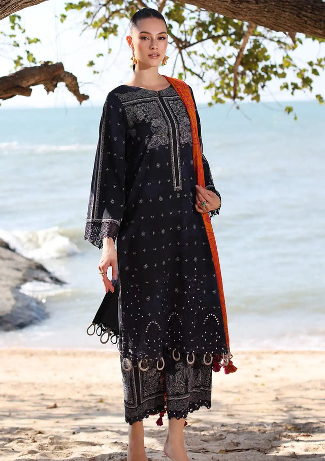 Charizma Aniq Emb Lawn'24 Vol-01 AN4-06 - Mohsin Saeed Fabrics