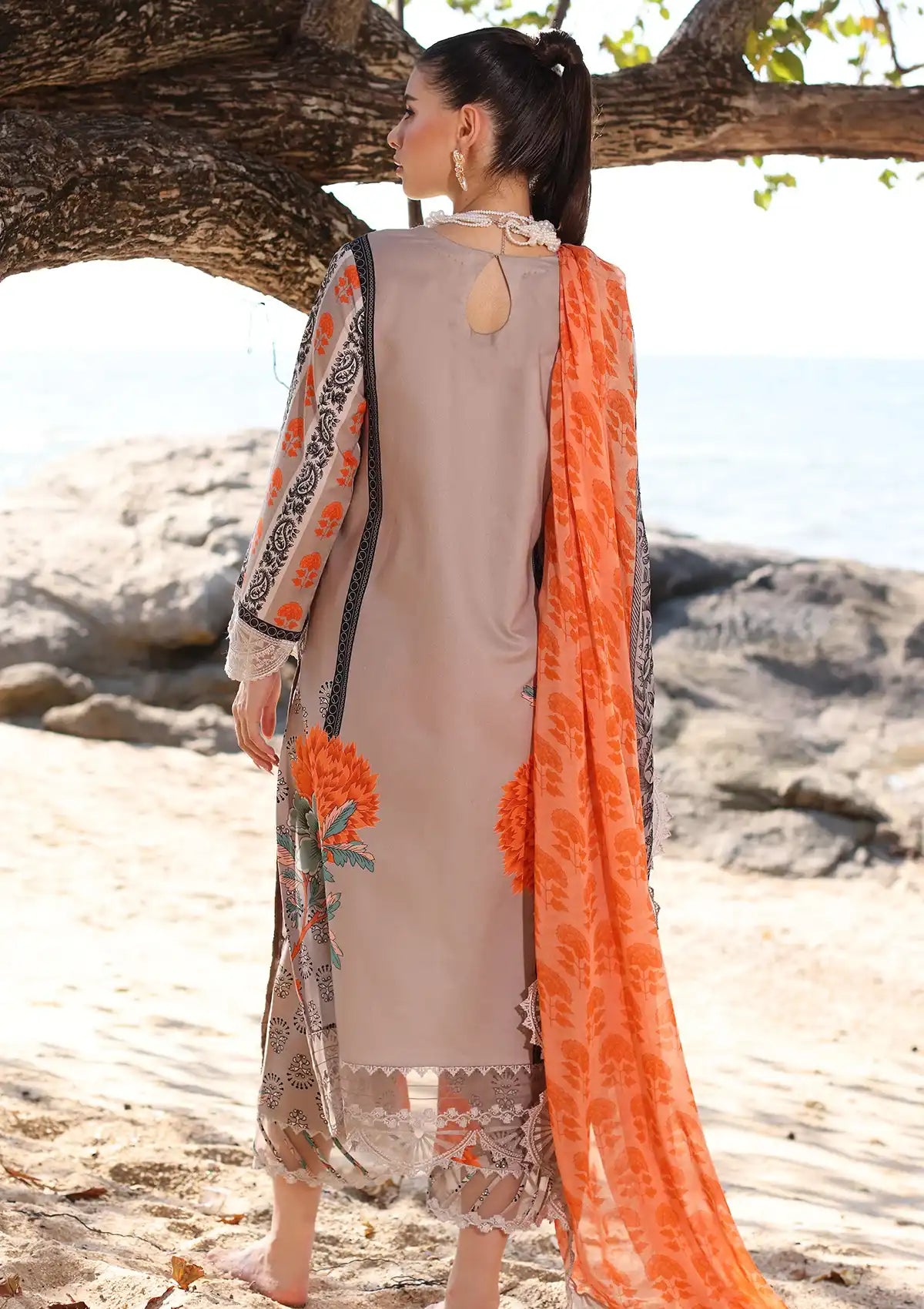 Charizma Aniq Emb Lawn'24 Vol-01 AN4-04 - Mohsin Saeed Fabrics