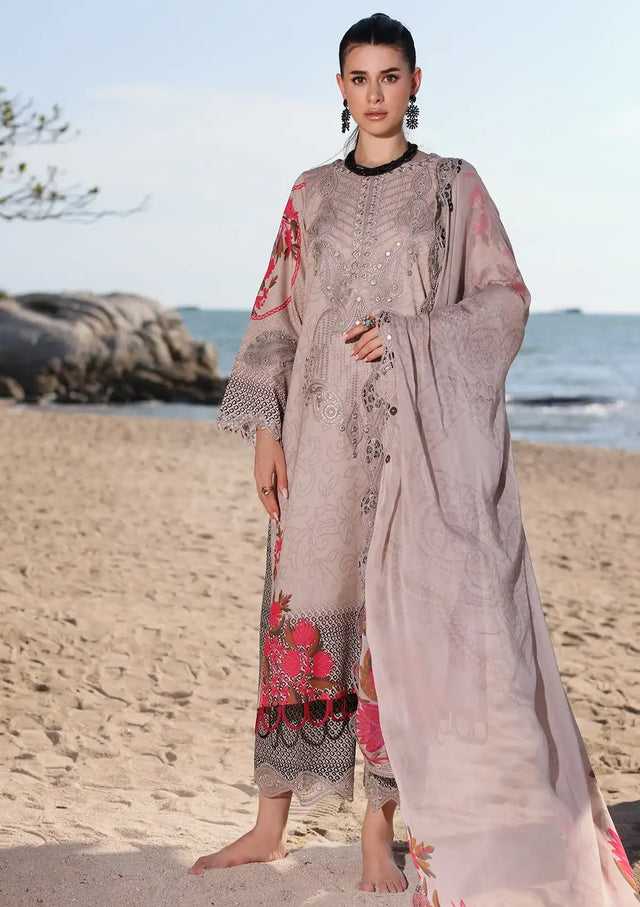 Charizma Aniq Emb Lawn'24 Vol-01 AN4-07 - Mohsin Saeed Fabrics