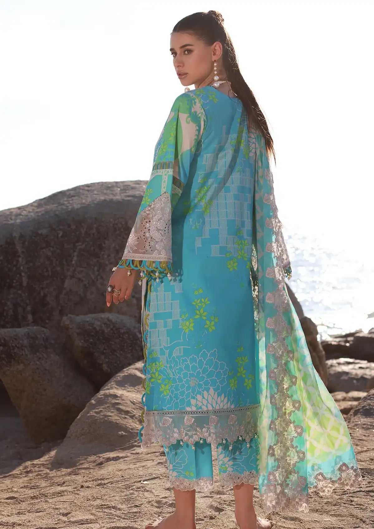 Charizma Aniq Emb Lawn'24 Vol-01 AN4-05 - Mohsin Saeed Fabrics