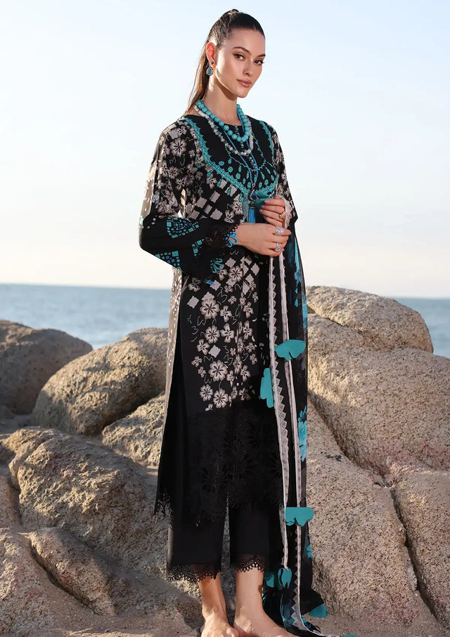 Charizma Aniq Emb Lawn'24 Vol-01 AN4-01 - Mohsin Saeed Fabrics