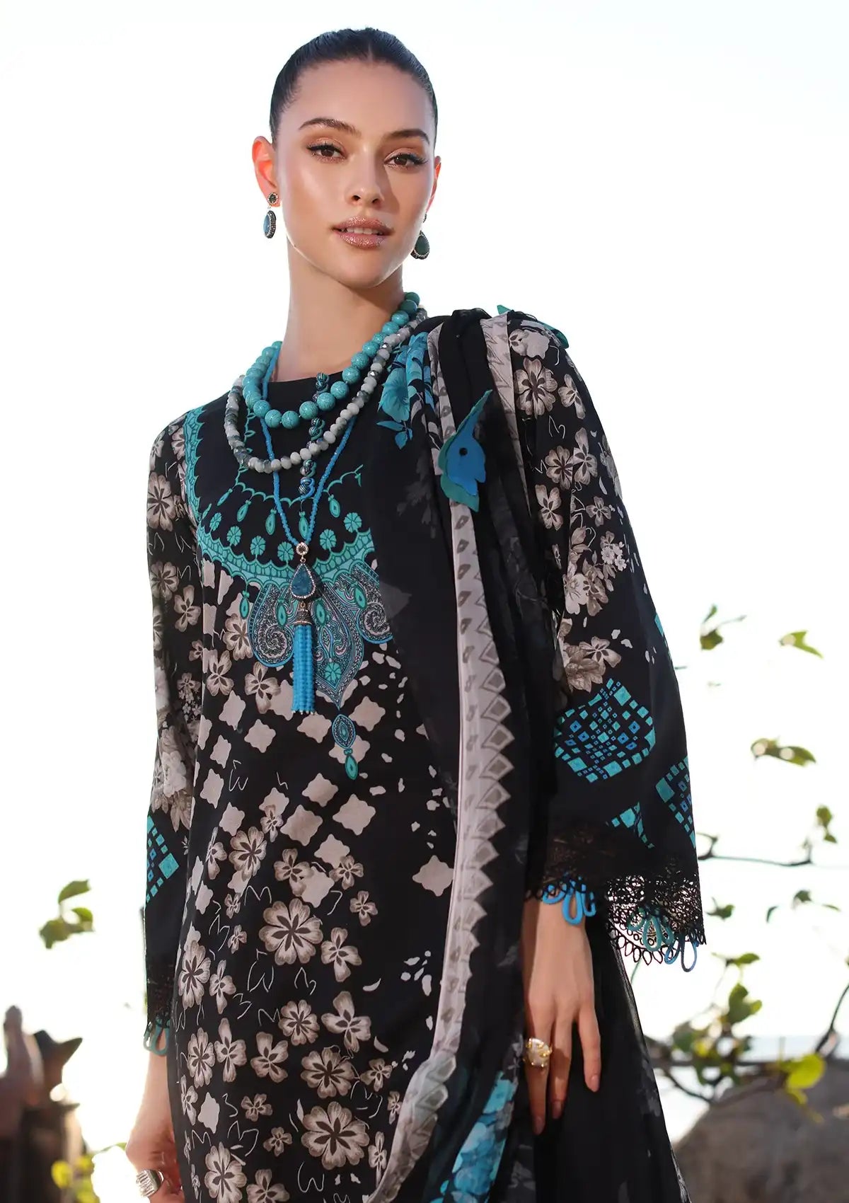 Charizma Aniq Emb Lawn'24 Vol-01 AN4-01 - Mohsin Saeed Fabrics