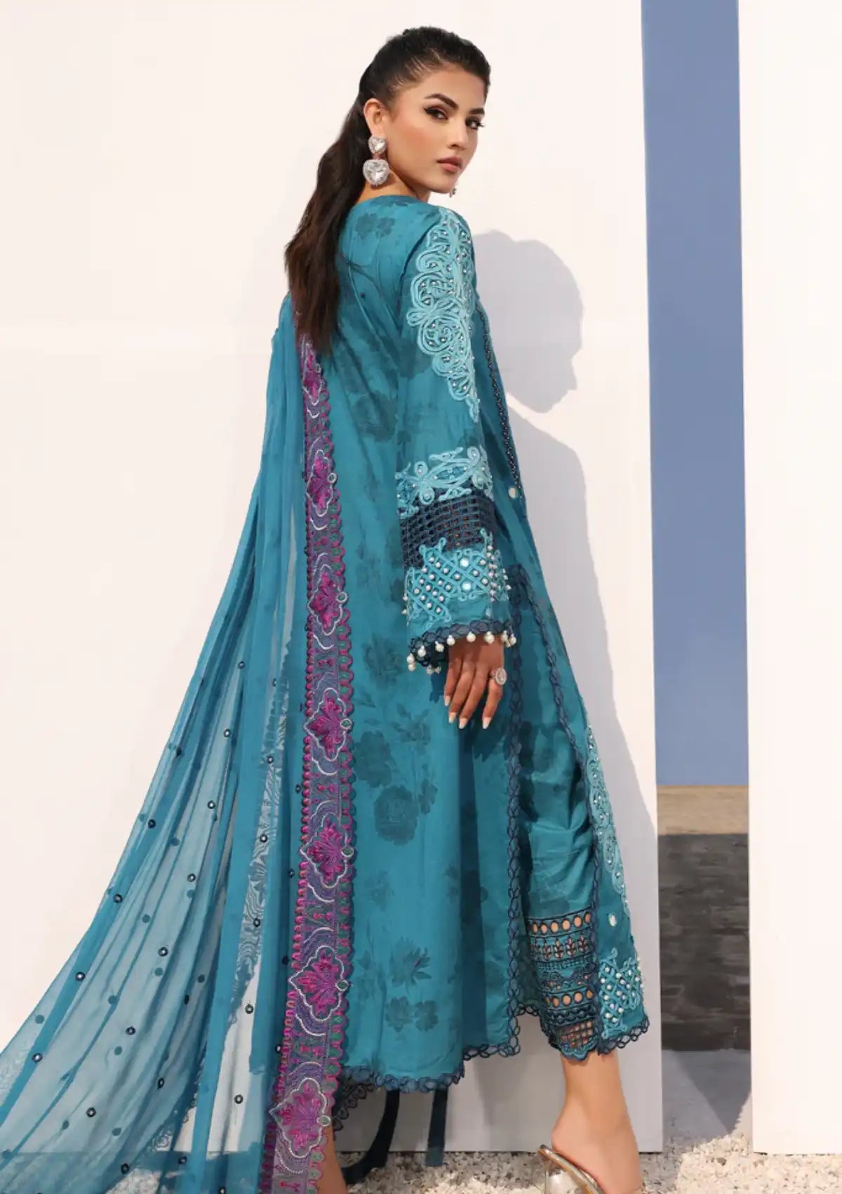 Charizma Signature Festive Lawn'24 ED4-02 - Mohsin Saeed Fabrics