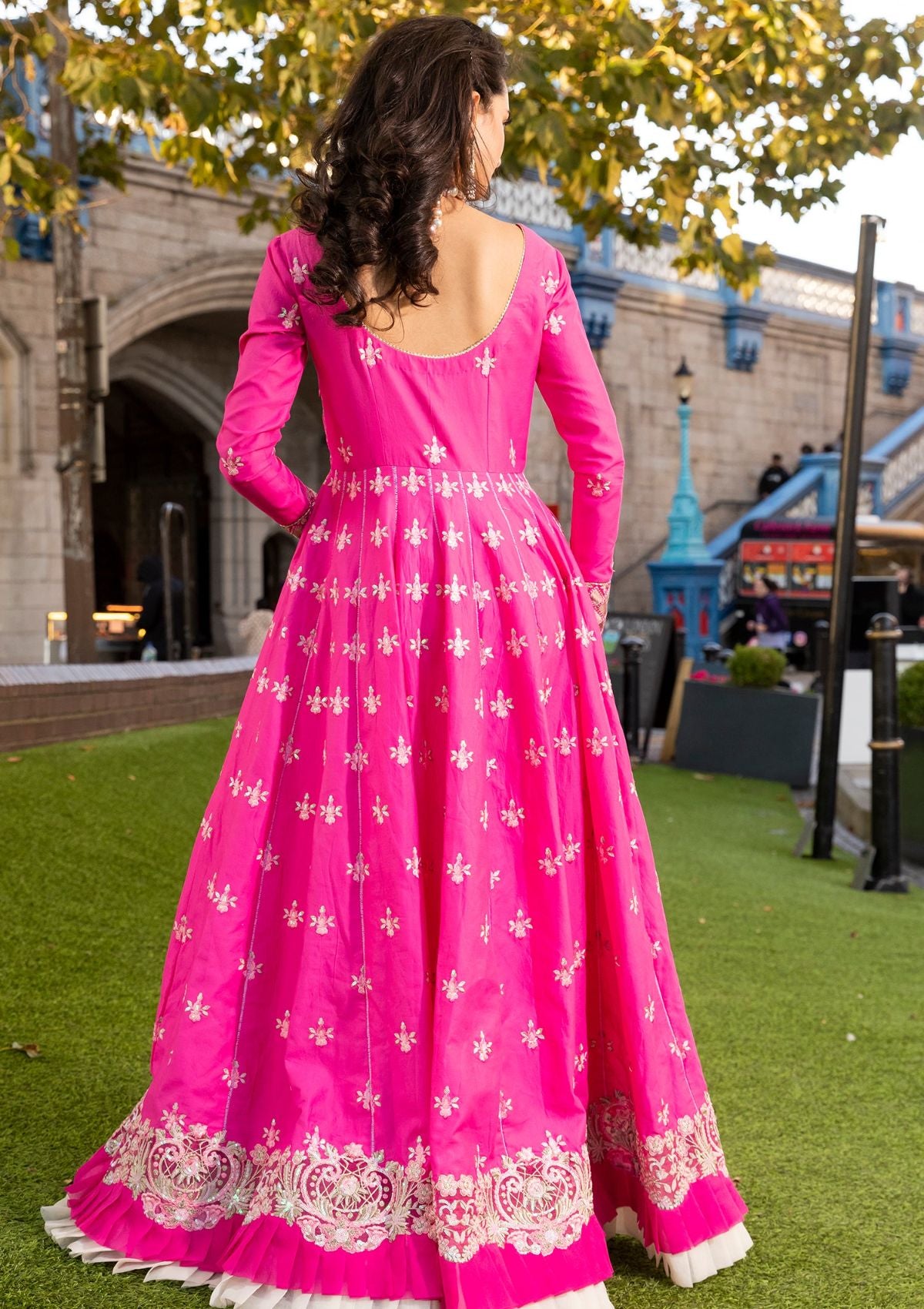 Meem Luxury Eid Lawn'24 D-12 S.PINK - Mohsin Saeed Fabrics