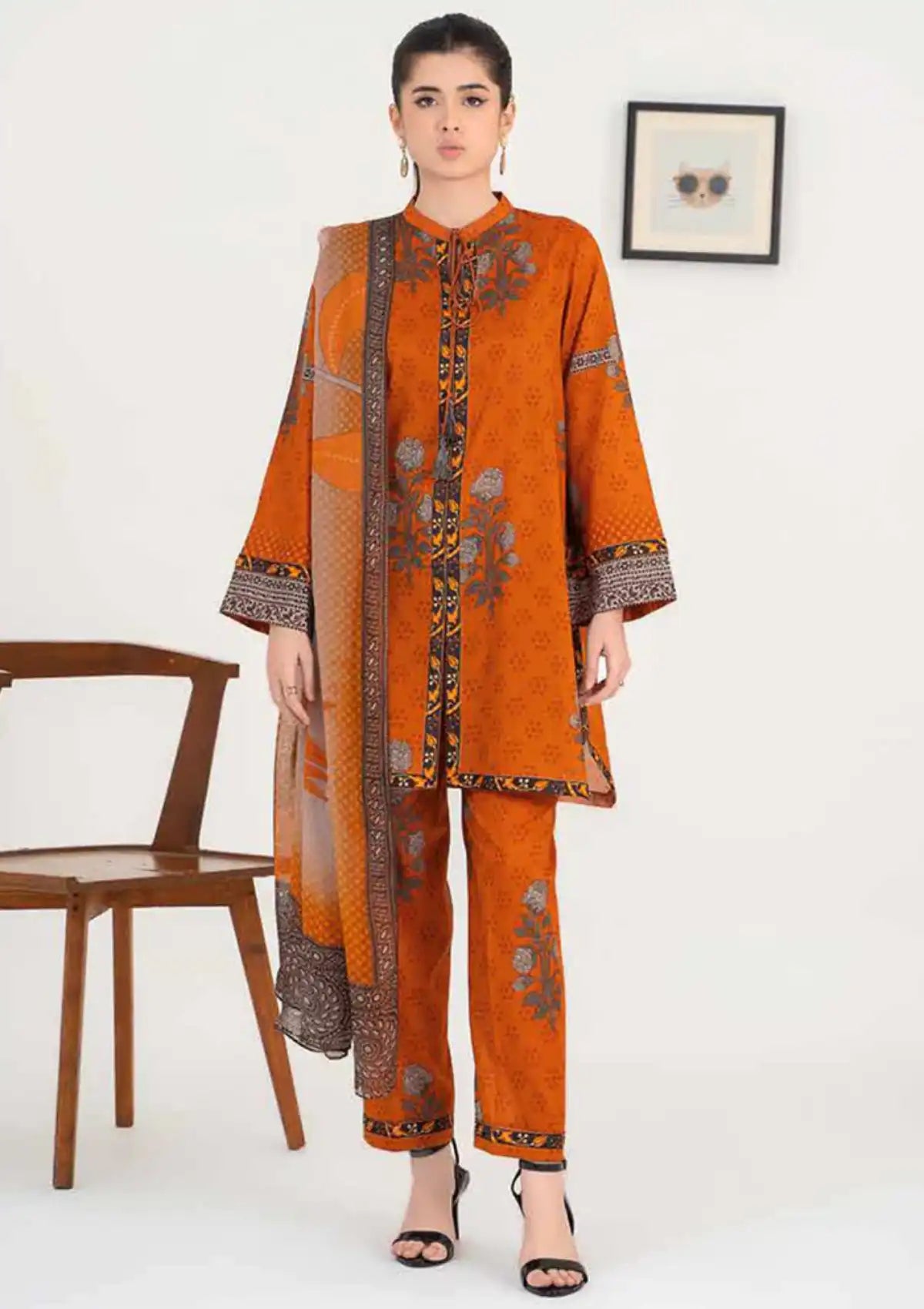 Charizma C Print Vol-01 Printed Lawn'24 CP-09 - Mohsin Saeed Fabrics
