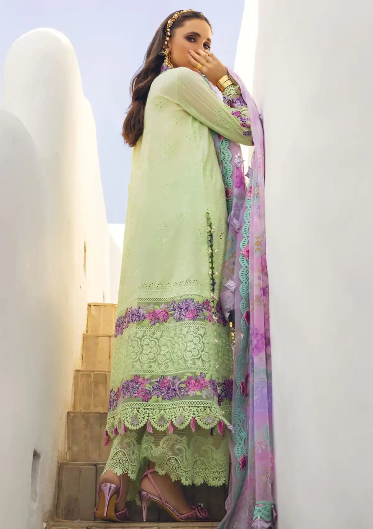 Annus Abrar Neroli Luxury Lawn'24 AA-03 AMANI - Mohsin Saeed Fabrics