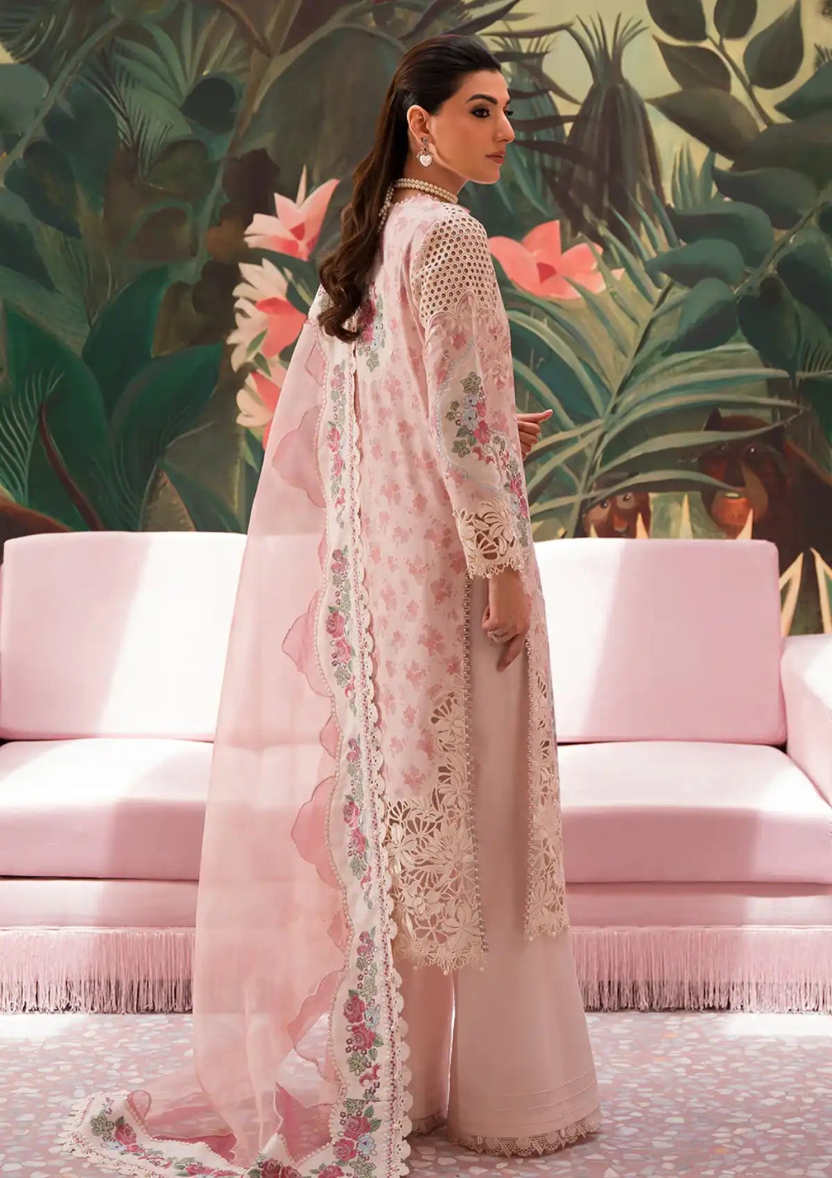 Afrozeh The Painted Garden Eid Lawn'24-04 Daisy Dream - Mohsin Saeed Fabrics